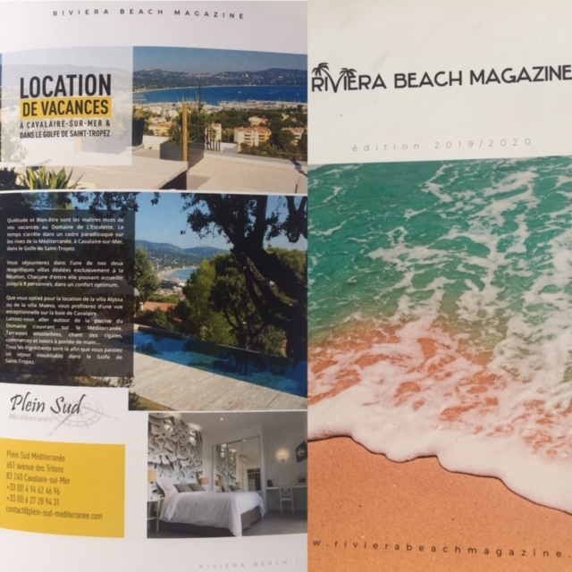 Nos locations de vacances dans le nouveau Riviera Beach Magazine !